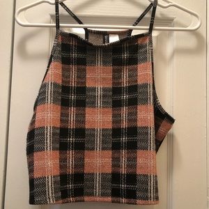 H&M plaid crop top